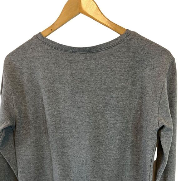 NWOT VICTORIA SECRETSport Grey Metallic Graphic Fleece Lined Pullover Sweatshirt - Picture 3 of 8